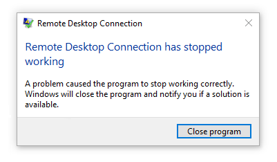 corregir la conexión de escritorio remoto ha dejado de funcionar en Windows 10