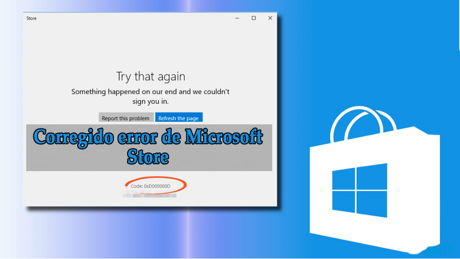 Error de la tienda de Microsoft 0xD000000D