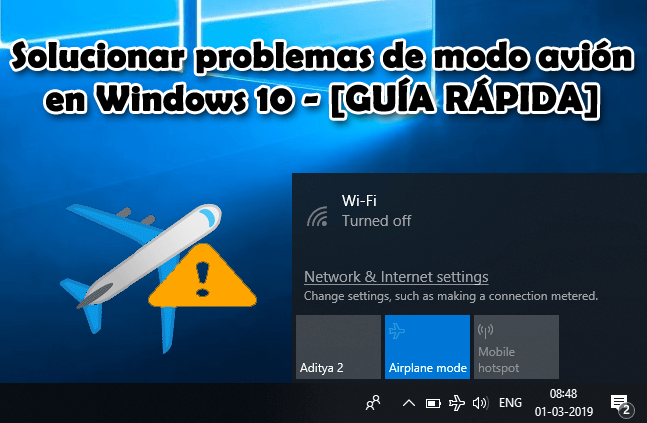 Solucionar problemas de modo avión en Windows 10