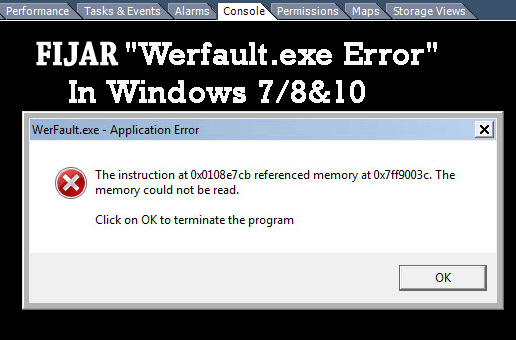 fijar el error WerMgr.exe