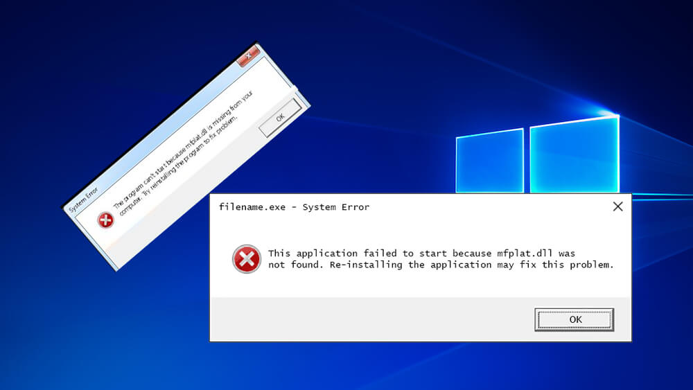 Reparar el error de Windows 10 Mfplat.dll