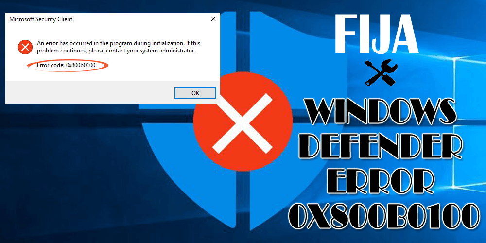 Cómo corregir el error 0x800b0100 de Windows Defender
