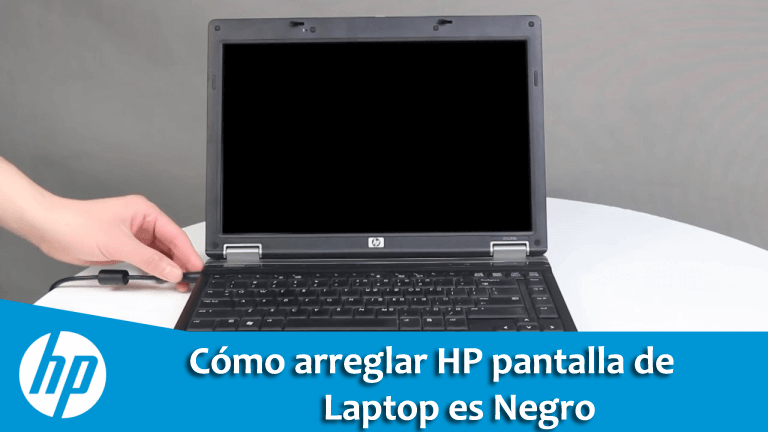 Pantalla negra de la laptop HP