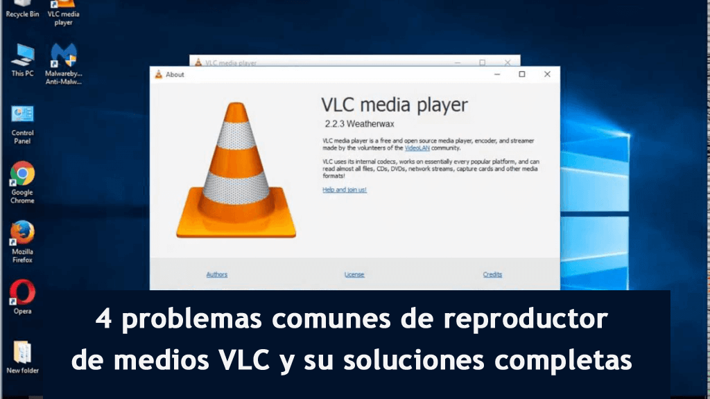 problemas comunes de reproductor de medios VLC 