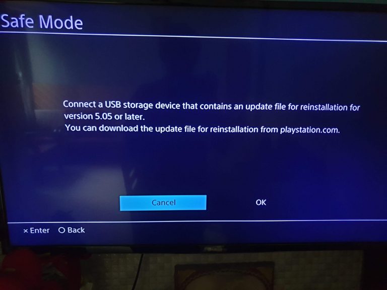 get ps4 out of safe mode