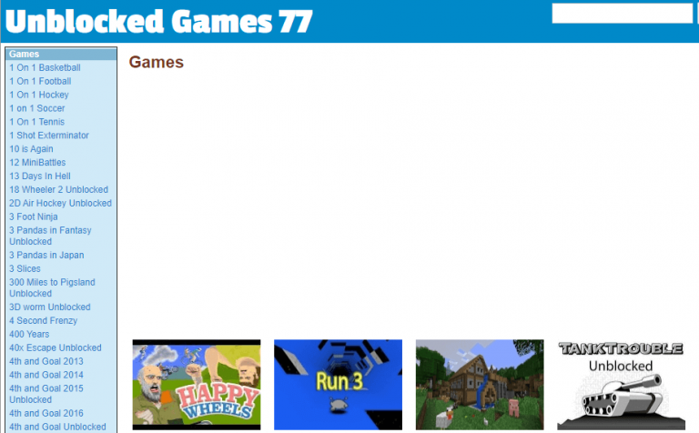 desbloqueado Sitios web de juegos por escuela