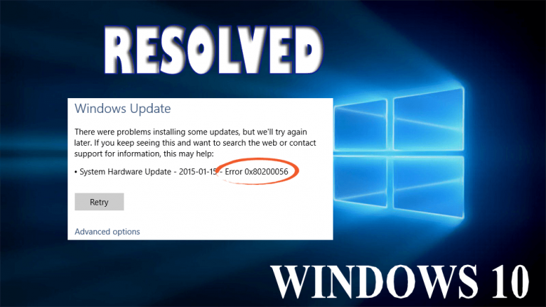 reparar el código de error de upgrade de Windows 10 0x80200056
