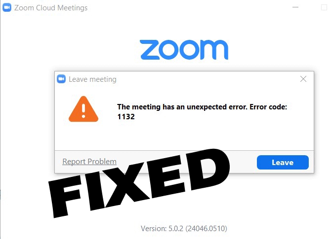 Error de zoom 1132