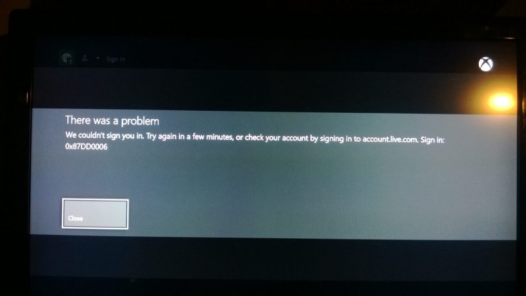 No se puede iniciar sesión en Xbox Live