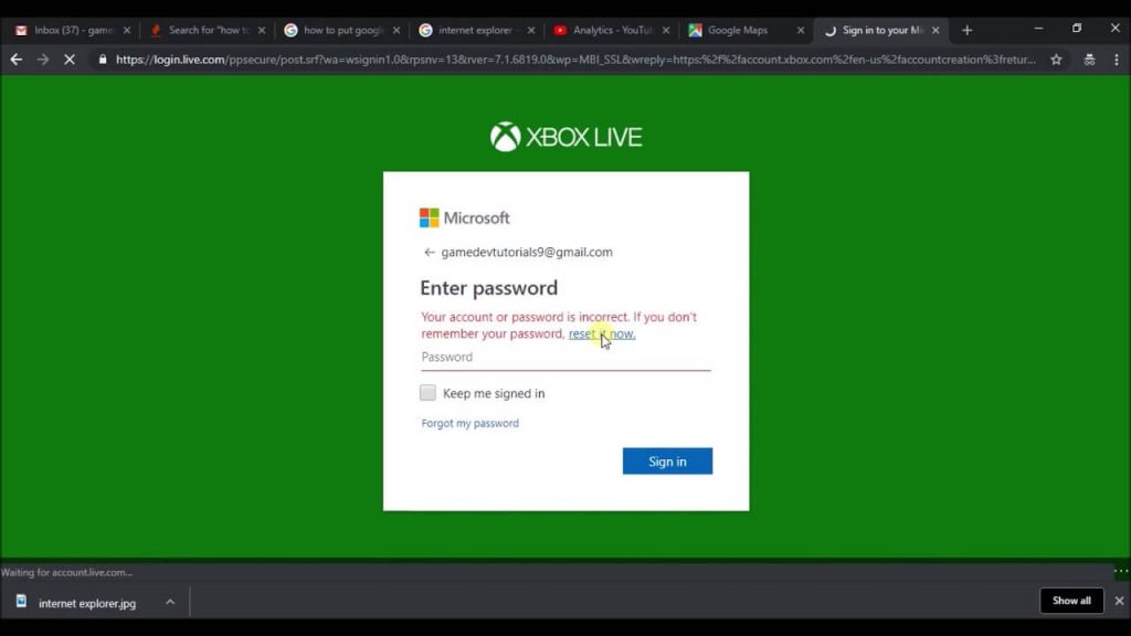No se puede iniciar sesión en Xbox Live