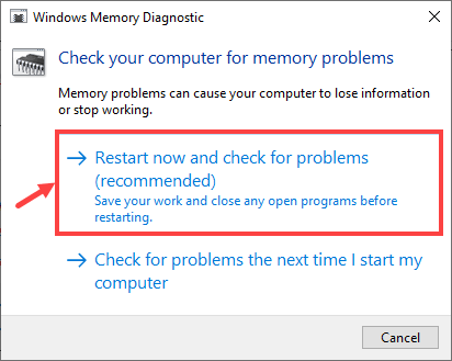 Verifique si hay problemas la próxima vez que inicie mi computadora
