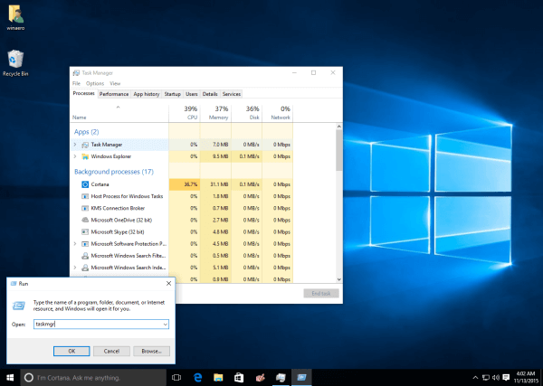 Abra el Administrador de tareas de Windows 10