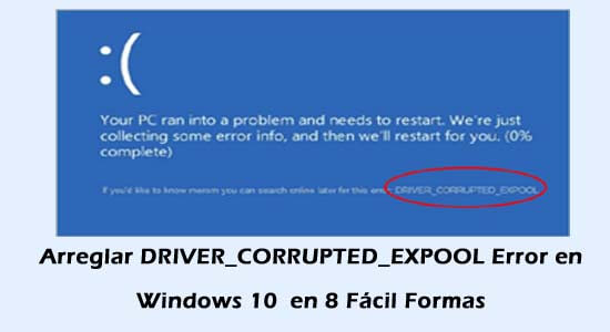 DRIVER_CORRUPTED_EXPOOL error