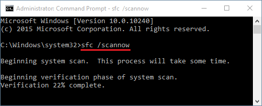 fc / scannow comando