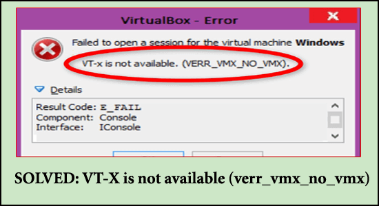 VT-X no está disponible
