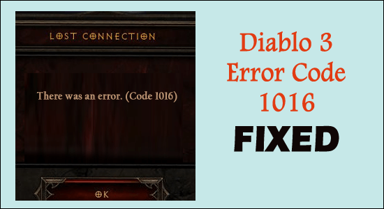 Diablo 3 código de error 1016