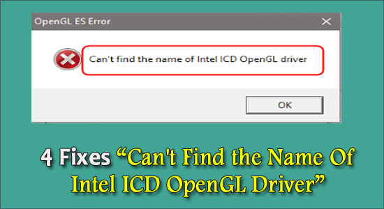 No puedo encontrar el nombre del controlador Intel ICD OpenGL