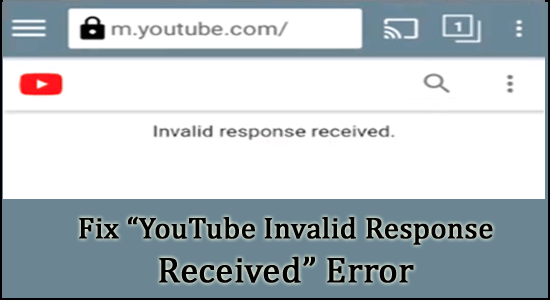 respuesta inválida en YouTube