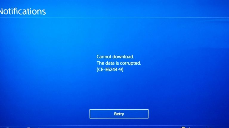corregir el error de datos corrompida en PS4