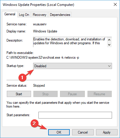 Error de actualización de Windows 