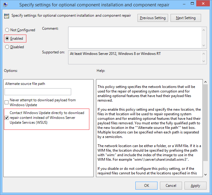 Error de actualización de Windows 0x80080005