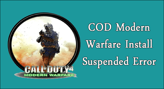 Instalación de COD Modern Warfare suspendida