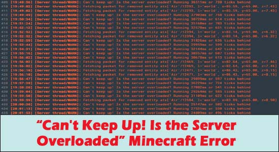 El servidor de Minecraft no puede seguir el ritmo