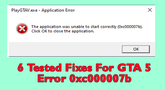 Código de error GTA V 0xc000007b