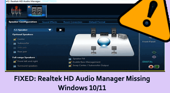 cómo hacer que falte el administrador de audio Realtek HD