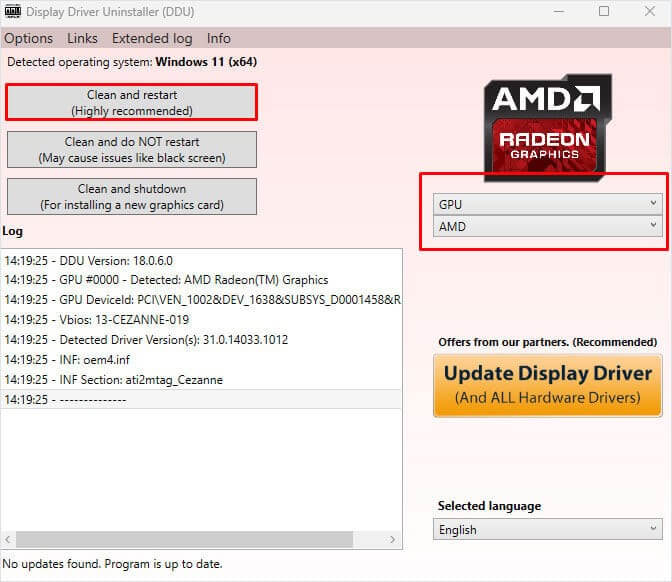 Problema de bloqueo del controlador AMD